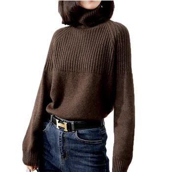 Turtleneck knitted sweater women 019 autumn winter new gray black korean plus size loose fashion plus thick warmth sweater JD745 
Turtleneck knitted sweater women 019 autumn winter new gray black korean plus size loose fashion plus thick warmth sweater JD745
