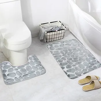 Hot 2 Piece Color Rock Embossed Memory Foam Bathroom Rug Set Bath Rug Mat Non-Slip With Rubber Backing
Hot 2 Piece Color Rock Embossed Memory Foam Bathroom Rug Set Bath Rug Mat Non-Slip With Rubber Backing