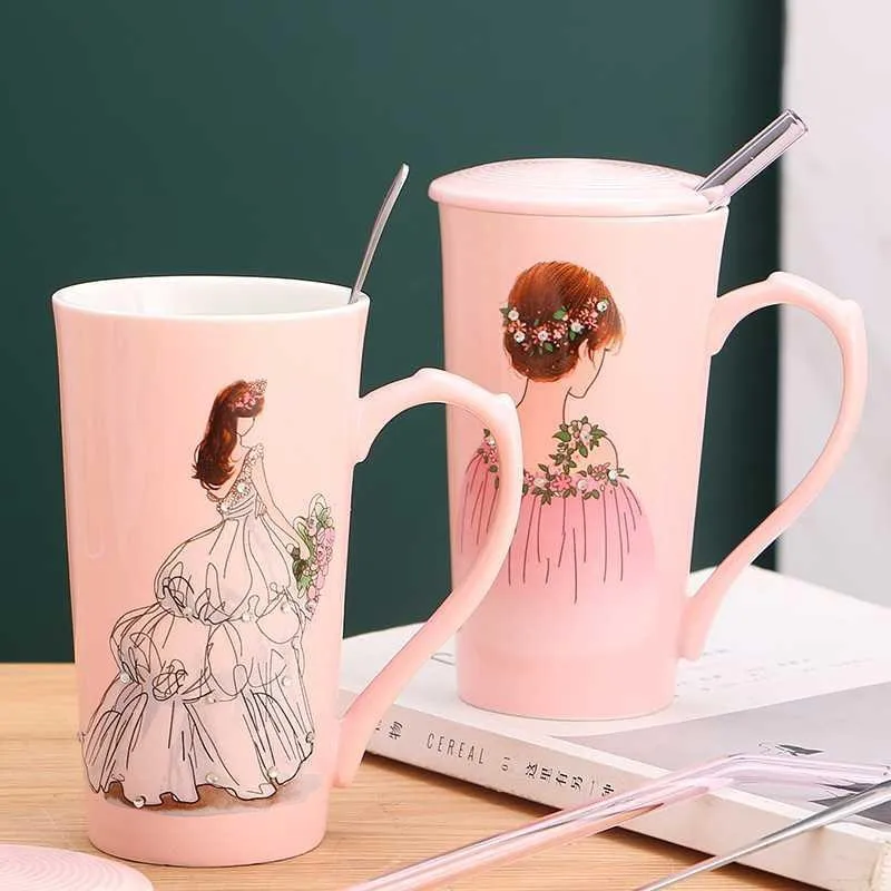 Large Capacity 3D Pink Beautiful Wedding Dress Girls Coffee Mug with Spoon Lid Ceramic Office Water Tea Milk Cup Creative Gift
Large Capacity 3D Pink Beautiful Wedding Dress Girls Coffee Mug with Spoon Lid Ceramic Office Water Tea Milk Cup Creative Gift