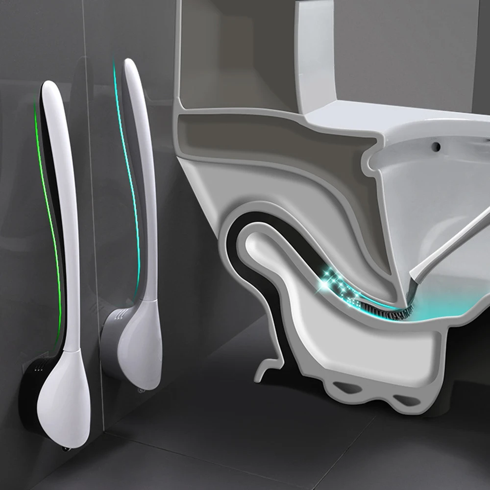 TPR silicone brush head toilet brush no dead corner wash toilet brush household wall-mounted creative bathroom cleaning
TPR silicone brush head toilet brush no dead corner wash toilet brush household wall-mounted creative bathroom cleaning