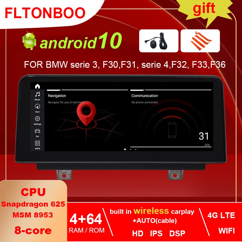 10 25 'ɺndroid Автомобильный Gps-навигатор ID7 для BMW 3 серии F30 F31 F34 4 F32 F33 F36 8 ядер Гб