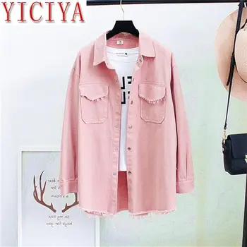 2020 Denim pink Blouses Women Korea Fashion Loose Nine Quarter Sleeve plus size Shirts Women Tops Jeans Blouse Female Ladies 
2020 Denim pink Blouses Women Korea Fashion Loose Nine Quarter Sleeve plus size Shirts Women Tops Jeans Blouse Female Ladies