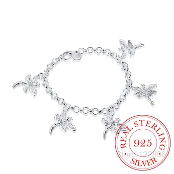 Charms Dragonfly Bracelets & Bangles For Women 925 Sterling Silver Lobster Bracelet Fashion Pulseiras Femininas Gift
Charms Dragonfly Bracelets & Bangles For Women 925 Sterling Silver Lobster Bracelet Fashion Pulseiras Femininas Gift