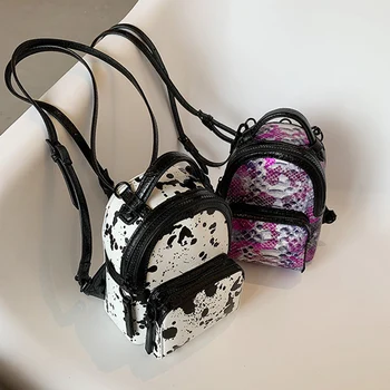 Small Backpack Women Pu Leather Shoulder Messenger Bag Ladies Snake Print Back Pack Female School Bagpack Bag for Teenage Grils
Small Backpack Women Pu Leather Shoulder Messenger Bag Ladies Snake Print Back Pack Female School Bagpack Bag for Teenage Grils