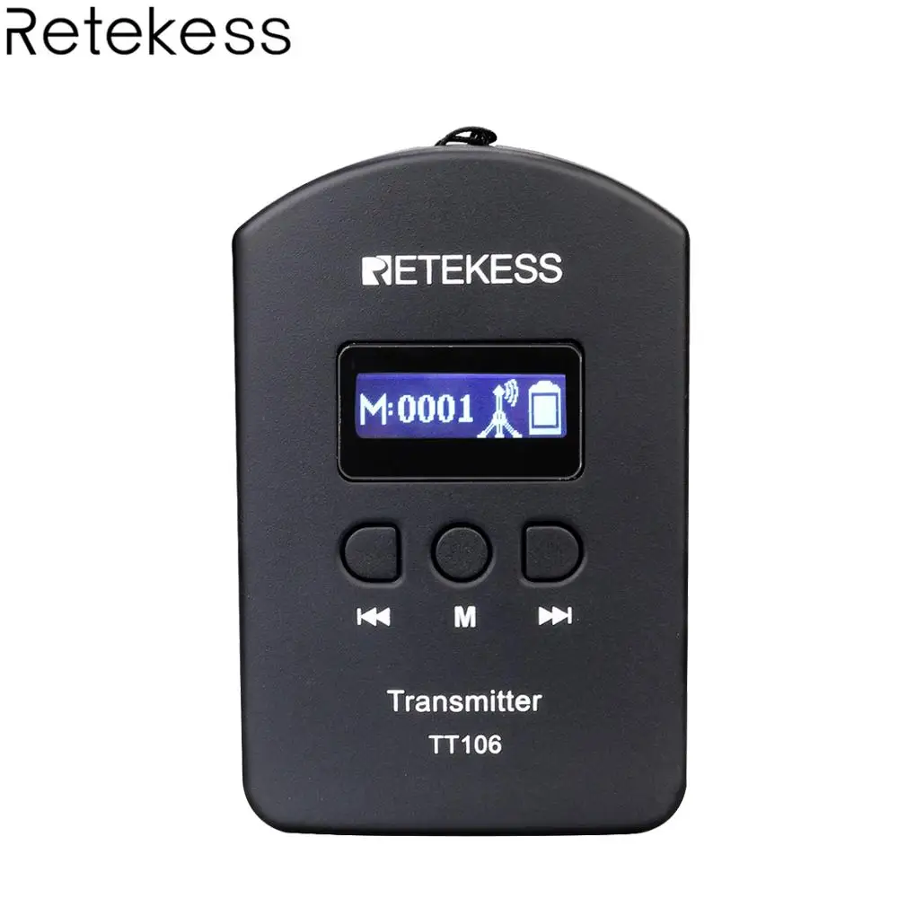 Retekess TT106 UHF Professional Ears Hanging Wireless Transmitter Tour Guide System Traveling Museum Simultaneous Interpretation
Retekess TT106 UHF Professional Ears Hanging Wireless Transmitter Tour Guide System Traveling Museum Simultaneous Interpretation