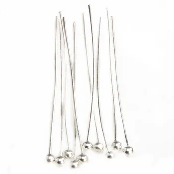 100 Pcs/lots Copper Silver Plated Ball Head Pins Needles for DIY Jewelry Accessory Jewellery Finding
100 Pcs/lots Copper Silver Plated Ball Head Pins Needles for DIY Jewelry Accessory Jewellery Finding