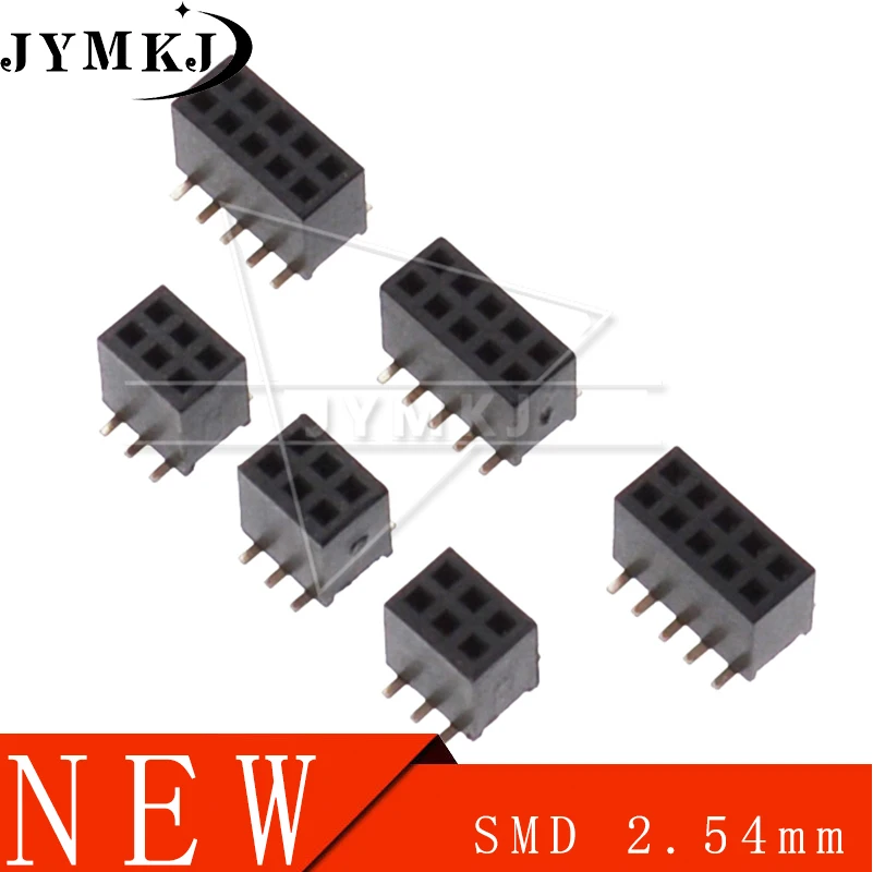 SMT 2.54mm 2.54 Double Row Female Breakaway PCB Board Pin Header socket Connector Pinheader 2*5 2*10 2*12 2*15 2*20 2* 3-50P SMD
SMT 2.54mm 2.54 Double Row Female Breakaway PCB Board Pin Header socket Connector Pinheader 2*5 2*10 2*12 2*15 2*20 2* 3-50P SMD