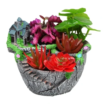 Mini House Figurines Resin Flower Pot For Herb Cacti Succulent Plants Planter Ho 50JD
Mini House Figurines Resin Flower Pot For Herb Cacti Succulent Plants Planter Ho 50JD