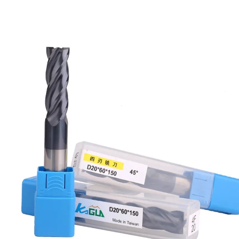 Tungsten steel milling cutter 4-blade 45 degree carbide milling cutter CNC cutter with long flat bottom coating end mill
Tungsten steel milling cutter 4-blade 45 degree carbide milling cutter CNC cutter with long flat bottom coating end mill