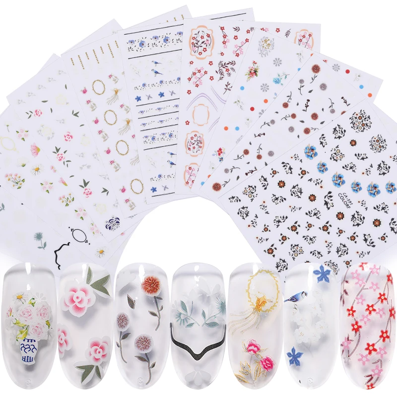 1 Sheet Colorful Nail Water Decals 3D Flowers Series Mixed Patterns Transfer Decals Stickers Nail Art DIY Design Decoration
1 Sheet Colorful Nail Water Decals 3D Flowers Series Mixed Patterns Transfer Decals Stickers Nail Art DIY Design Decoration
