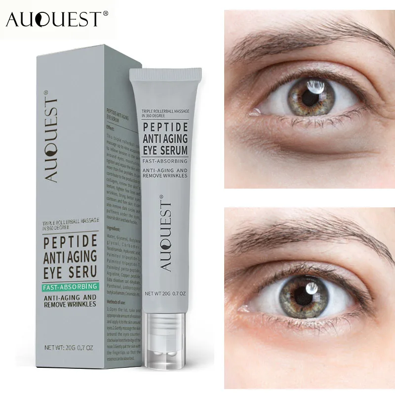 AUQUEST Peptide Anti Aging Eye Serum Collagen Anti-wrinkle Eye Cream Improve Fine Lines Remove Dark Circles Eye Bag Eye Care 20g
AUQUEST Peptide Anti Aging Eye Serum Collagen Anti-wrinkle Eye Cream Improve Fine Lines Remove Dark Circles Eye Bag Eye Care 20g