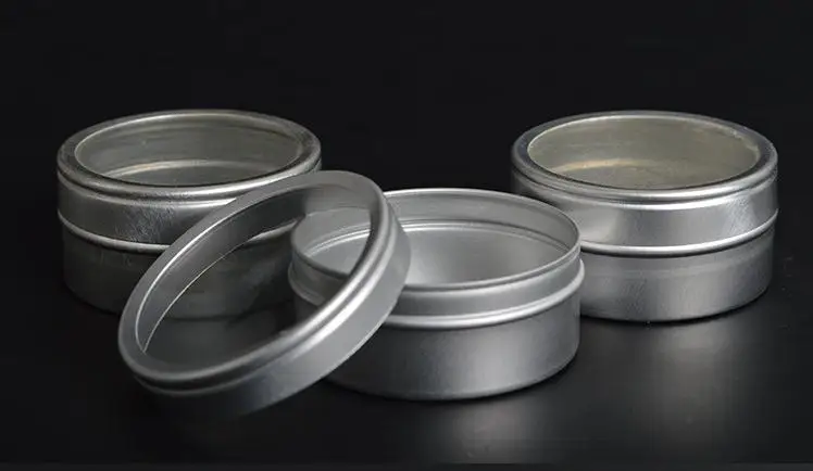 

40g Empty Aluminum tin with Window,Aluminum Lip Balm jar,Cream jar Container with window SN3036