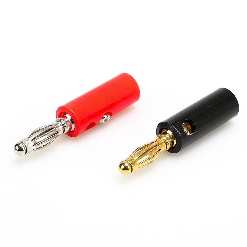 10 pcs Gold Plated/Nickel Plated 4mm Banana Plug For Speaker Wire Red Black Audio Speaker Cable Wiring Post Banana Connector
10 pcs Gold Plated/Nickel Plated 4mm Banana Plug For Speaker Wire Red Black Audio Speaker Cable Wiring Post Banana Connector