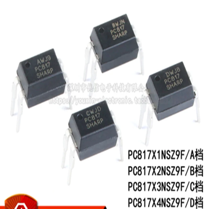

10PCS/lot Original genuine straight plug optocoupler PC817 A/B/C/D file DIP-4 PC817X3NSZ9F isolator