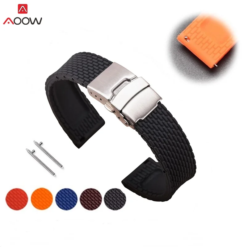 AOOW Watchband Sport Diver Watch Band Watch Strap with Deployment Watchband Buckle Clasp Rubber Watch Strap 18mm 20mm 22mm 24mm
AOOW Watchband Sport Diver Watch Band Watch Strap with Deployment Watchband Buckle Clasp Rubber Watch Strap 18mm 20mm 22mm 24mm