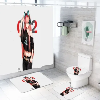 4 Piece Bath Sets Toilet Cover Mat Non-Slip Washroom Rug Set Anime Girls Print Waterproof Bath Curtain with Hooks Bathroom Set
4 Piece Bath Sets Toilet Cover Mat Non-Slip Washroom Rug Set Anime Girls Print Waterproof Bath Curtain with Hooks Bathroom Set