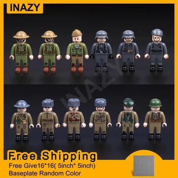 12pcs New Structure Enlighten WW2 Army Military Building Blocks US Russian Italy Japan Soldier Officer Weapons Bricks Toys Kids
12pcs New Structure Enlighten WW2 Army Military Building Blocks US Russian Italy Japan Soldier Officer Weapons Bricks Toys Kids