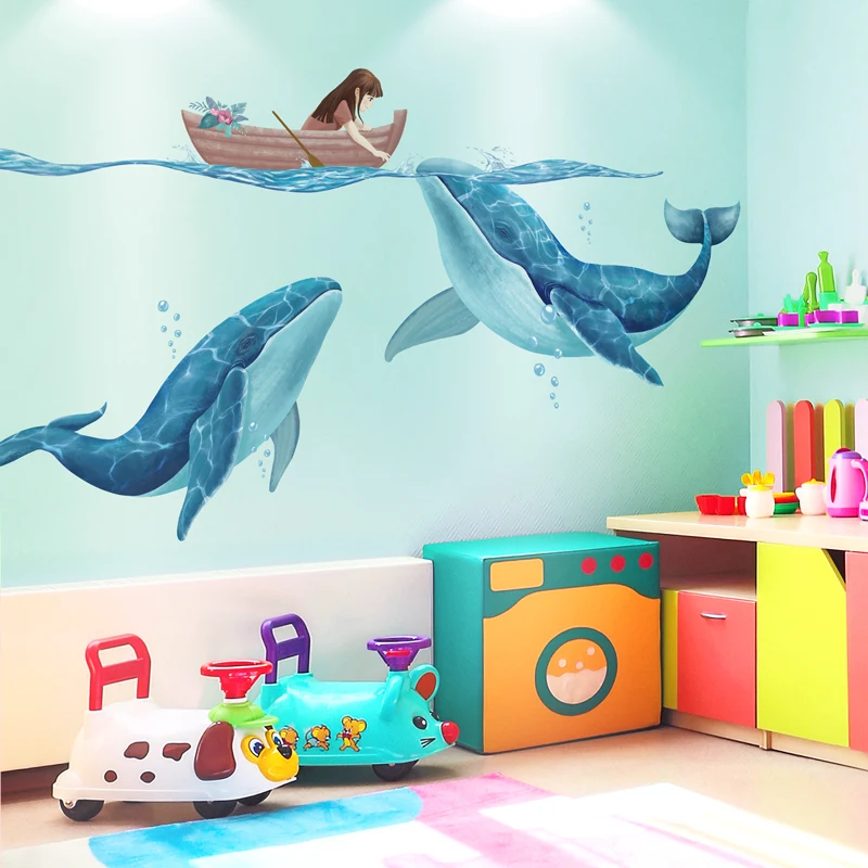 Large 3D Blue Whale Wall Sticker for Baby Kids Rooms Living Room Home Decor Cartoon Mural Art Classroom DIY Wall Decals
Large 3D Blue Whale Wall Sticker for Baby Kids Rooms Living Room Home Decor Cartoon Mural Art Classroom DIY Wall Decals