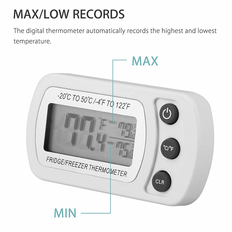 Newest Wireless Digital Refrigerator Thermometer Equipped With Foldable Hook Portable To Keep Provide Food Double protection | Инструменты