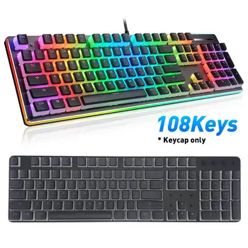 108-Key Two-Color Backlit PBT Keycap Set Mechanical Keyboard Personality Keycaps Color Matching Opaque Mechanical Keyboard
108-Key Two-Color Backlit PBT Keycap Set Mechanical Keyboard Personality Keycaps Color Matching Opaque Mechanical Keyboard