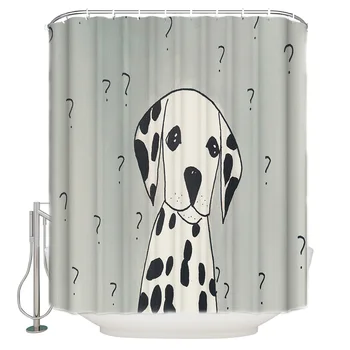 Cute Hand Drawn Dalmatian Cute Question Mark Shower Curtain Waterproof Polyester Fabric Bathroom Decor Printed with 12 Hooks
Cute Hand Drawn Dalmatian Cute Question Mark Shower Curtain Waterproof Polyester Fabric Bathroom Decor Printed with 12 Hooks