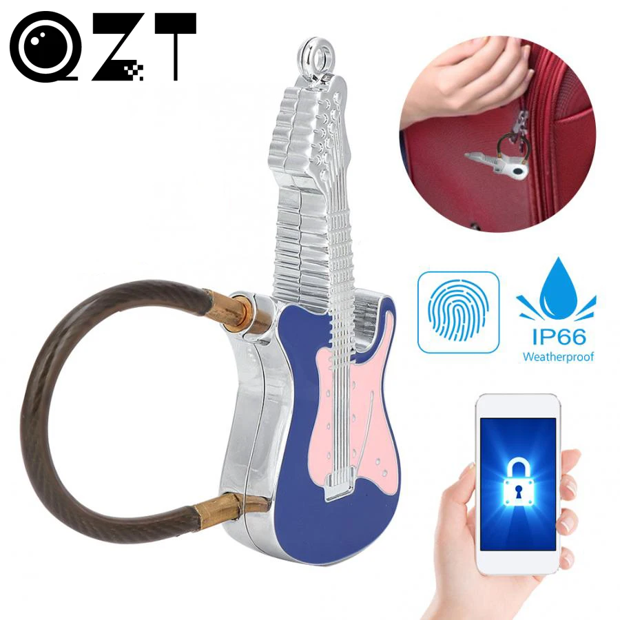 QZT USB Fingerprint Lock Guitar Shape Fingerprint Padlock WIFI Bluetooth Door Lock Smart Home Safe Fingerprint Lock Electronic
QZT USB Fingerprint Lock Guitar Shape Fingerprint Padlock WIFI Bluetooth Door Lock Smart Home Safe Fingerprint Lock Electronic