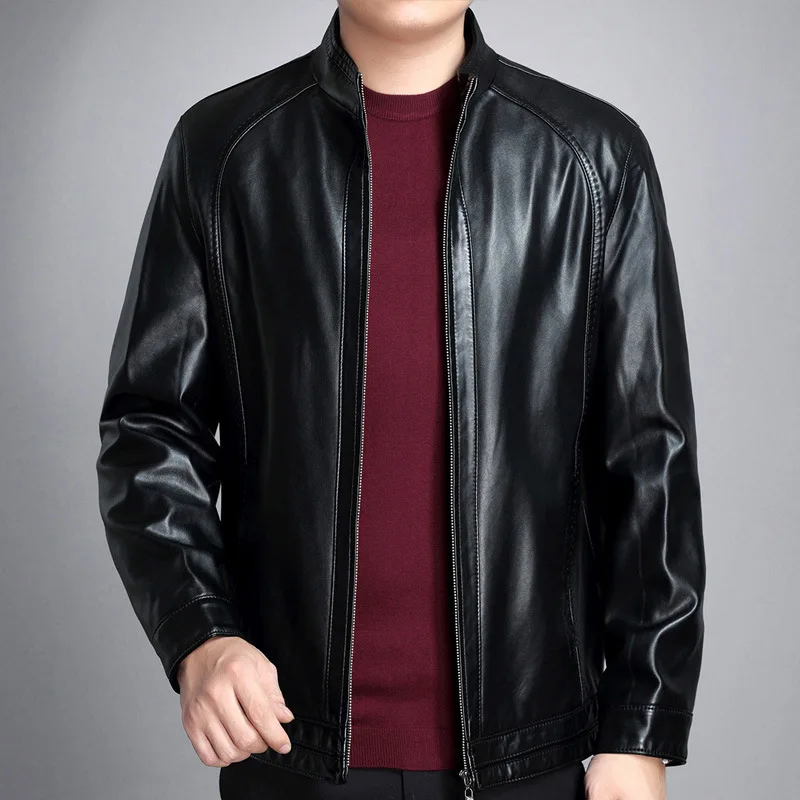 Spring And Autumn New Style PU Leather Men's Daddy Clothes Stand Collar Leather Jacket MEN'S Casual Jacket Thin Tops
Spring And Autumn New Style PU Leather Men's Daddy Clothes Stand Collar Leather Jacket MEN'S Casual Jacket Thin Tops