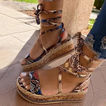 Women Sandals Mid Heel Summer Bandage Women's Shoes Open Toe Boho Color Snake Pattern Plus Size 35-43
Women Sandals Mid Heel Summer Bandage Women's Shoes Open Toe Boho Color Snake Pattern Plus Size 35-43