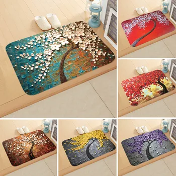 Printed anti-slip mat oil painting tree coral velvet soft mat home living room mat door mat 40*60cm
Printed anti-slip mat oil painting tree coral velvet soft mat home living room mat door mat 40*60cm