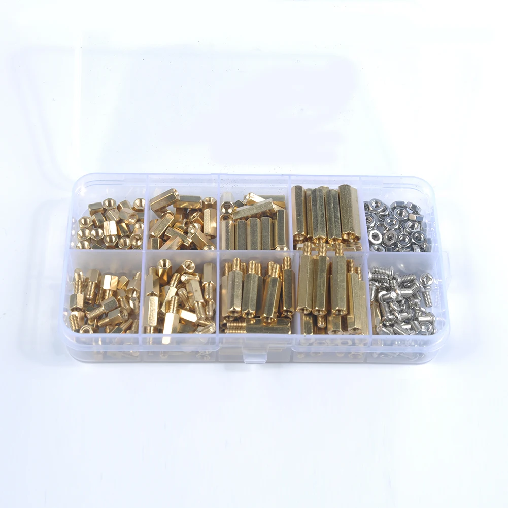 300PCS Box-packed Hexagon Copper Column Screws Combination High Connection Strength Screws
300PCS Box-packed Hexagon Copper Column Screws Combination High Connection Strength Screws