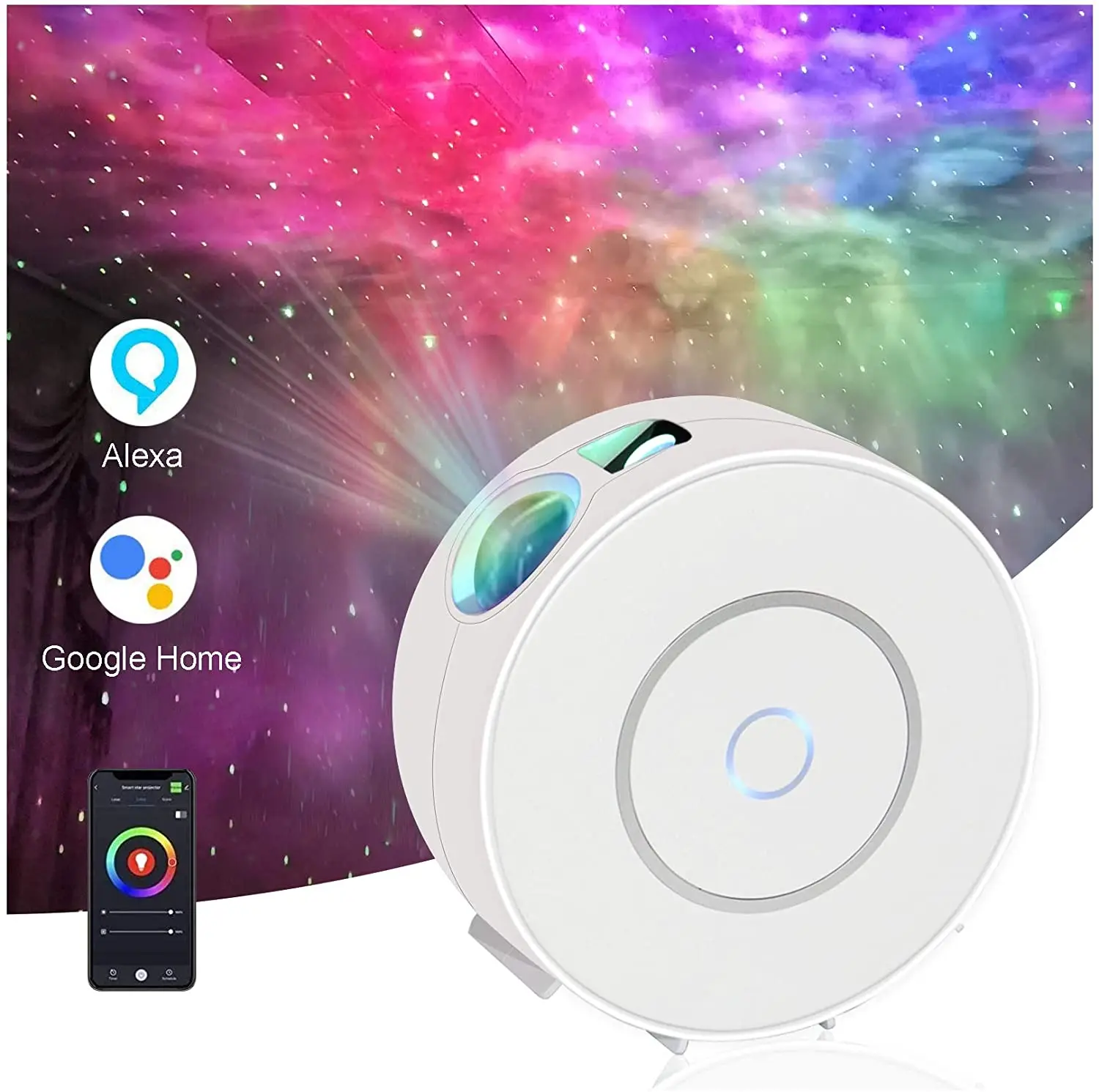 Smart Star Projector Smart Home WiFi Laser Starry Sky Waving Night Light LED Colorful APP Wireless Control Alexa GoogleHome
Smart Star Projector Smart Home WiFi Laser Starry Sky Waving Night Light LED Colorful APP Wireless Control Alexa GoogleHome