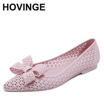 HOVINGE Women Summer Pointed Toe Jelly Shoes Bowknot Shallow Casual Flats Woman Non-slip Hollow Out Beach Sandals
HOVINGE Women Summer Pointed Toe Jelly Shoes Bowknot Shallow Casual Flats Woman Non-slip Hollow Out Beach Sandals