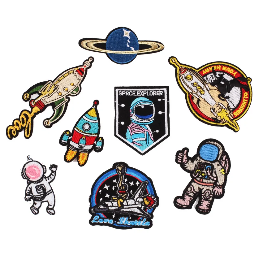Planet Spaceship Space Astronaut Iron On Patches Clothing Embroidered Sew on Applique Logo Patch Stripe Badges For Clothes Bag
Planet Spaceship Space Astronaut Iron On Patches Clothing Embroidered Sew on Applique Logo Patch Stripe Badges For Clothes Bag