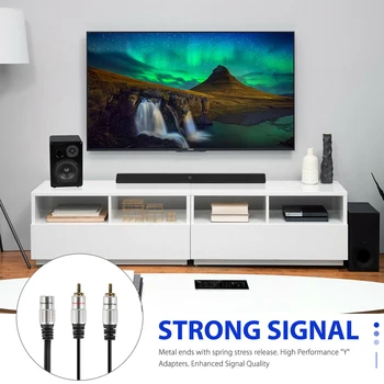 2RCA Male 3.5mm Female Y Distributor Adapter Audio Cable 24 K Gold Plated Connector Chrome-plated Plug
2RCA Male 3.5mm Female Y Distributor Adapter Audio Cable 24 K Gold Plated Connector Chrome-plated Plug