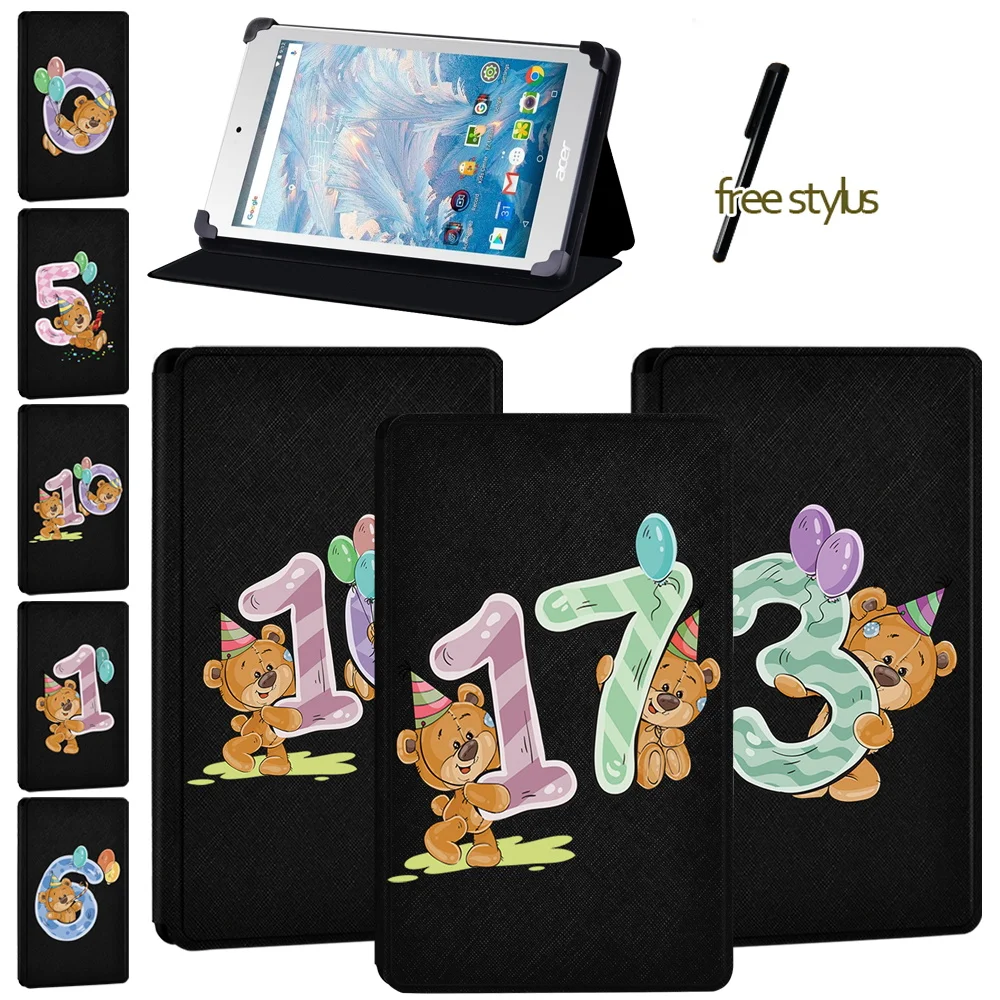 Tablet Case for Acer Iconia One 7 B1-730 HD/Acer Iconia One 7 B1-(770/780/790/750/760) Bear Numbers Flip Cover Case + Stylus
Tablet Case for Acer Iconia One 7 B1-730 HD/Acer Iconia One 7 B1-(770/780/790/750/760) Bear Numbers Flip Cover Case + Stylus