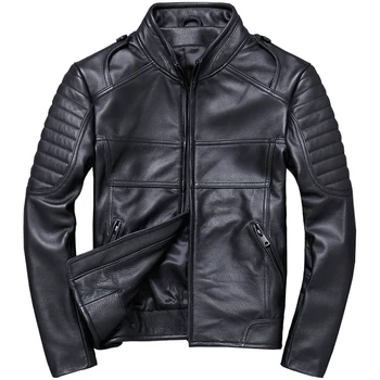 2020 Black Men American Style Motorcycle Jacket Large Size XXXXXL Genuine Cowhide Autumn Slim Fit Biker's Leather Coat
2020 Black Men American Style Motorcycle Jacket Large Size XXXXXL Genuine Cowhide Autumn Slim Fit Biker's Leather Coat