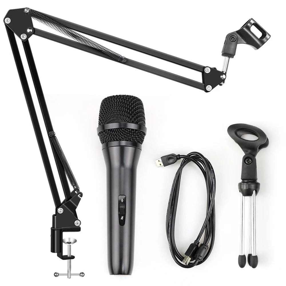 Profession USB Karaoke Microphone Studio Vocals Condenser Microphone for Computer Recording Podcast mic with Stand,Tripod
Profession USB Karaoke Microphone Studio Vocals Condenser Microphone for Computer Recording Podcast mic with Stand,Tripod