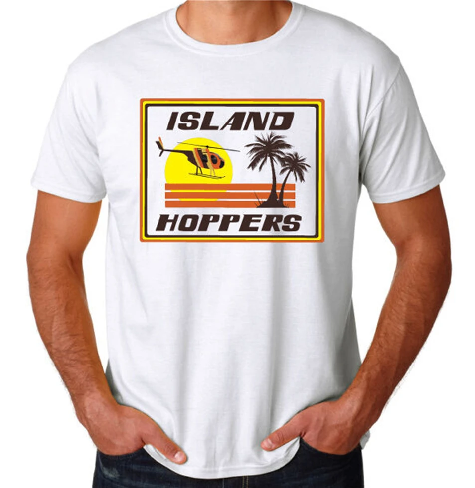 Фото Island Hoppers Magnum 80'S Tv Show Costume Party Hawaii Retro New Mens T-Shirt Brand Fashion Tee Shirt | Мужская одежда