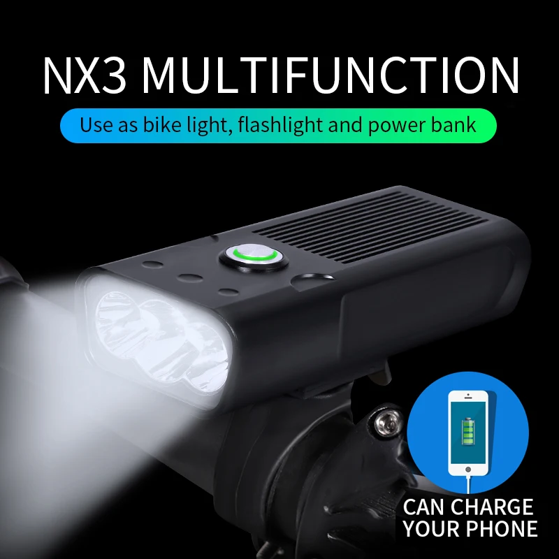 20000Lums Bicycle Light L2/T6 USB Rechargeable 5200mAh Bike Light IPX5 Waterproof LED Headlight as Power Bank Bike Accessories 20000Lums Bicycle Light L2/T6 USB Rechargeable 5200mAh Bike Light IPX5 Waterproof LED Headlight as Power Bank Bike Accessories