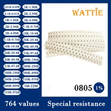 0805 1% Special resistance package 2012mm 1/8W resistor kit resistor assortment 764 values 20pcs/values 0R-22M SMD Sample Book
0805 1% Special resistance package 2012mm 1/8W resistor kit resistor assortment 764 values 20pcs/values 0R-22M SMD Sample Book