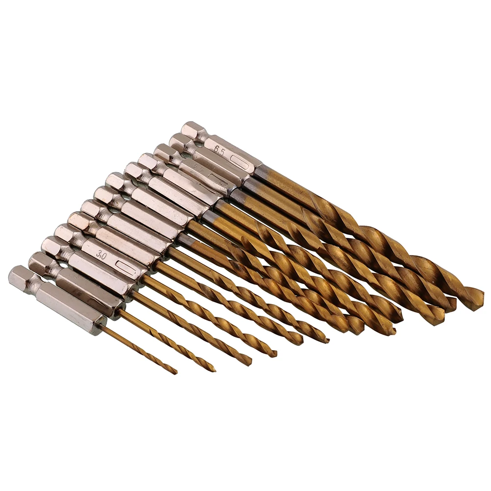 2015*HSS 13pc Hex Shank High Speed Steel Quick Change Titanium Drill Bits Set Tool 1.5-6.5mm Countersink
2015*HSS 13pc Hex Shank High Speed Steel Quick Change Titanium Drill Bits Set Tool 1.5-6.5mm Countersink