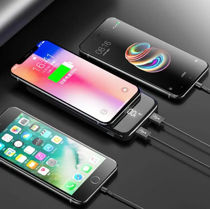 LED Digital display Mirror PowerBank Qi Wireless charge + 2A Fast Charging Dual USB 8000mAh Power Bank For Samsung Xiaomi Huawei
LED Digital display Mirror PowerBank Qi Wireless charge + 2A Fast Charging Dual USB 8000mAh Power Bank For Samsung Xiaomi Huawei