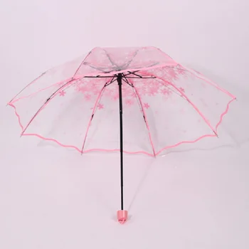 Sakura Transparent Umbrellas For Protect Against Wind Rain Clear Sakura 3 Fold Umbrella Clear Field Household Rain Gear
Sakura Transparent Umbrellas For Protect Against Wind Rain Clear Sakura 3 Fold Umbrella Clear Field Household Rain Gear