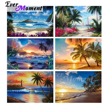 

Ever Moment Diamond Painting DIY Tree Sunset Scenic Full Square Resin Drills Mosaic Embroidery Wall Art Home Decoration 4Y505