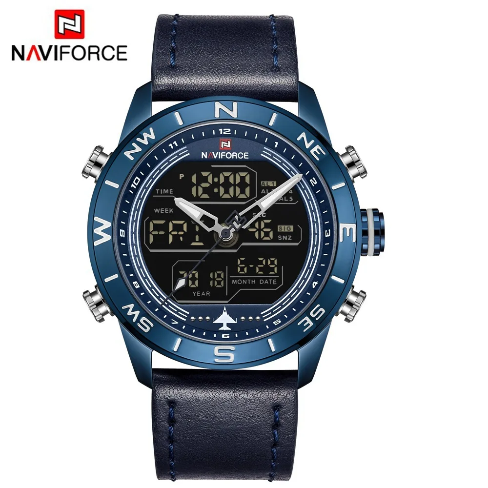 Naviforce Xiang Nf9144 MEN'S Table Dual Display Japan Leather Watch Night Light Multi-functional Electronic Watch Quartz Watch
Naviforce Xiang Nf9144 MEN'S Table Dual Display Japan Leather Watch Night Light Multi-functional Electronic Watch Quartz Watch