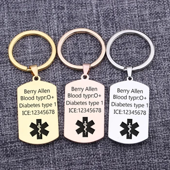 Personalized Heart Disease Porte Clef Medical Alert ID Medical Warning Emergency Keychain For the Old Aged People Keyring Tag
Personalized Heart Disease Porte Clef Medical Alert ID Medical Warning Emergency Keychain For the Old Aged People Keyring Tag
