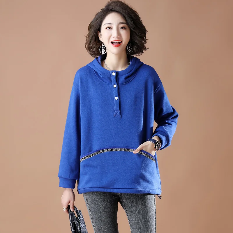 Hoodies Women 2020 New Spring Korean Version Solid Color Loose Simple Hollow Out Pullover Hooded Knit Wear Plus Size L-5XL
Hoodies Women 2020 New Spring Korean Version Solid Color Loose Simple Hollow Out Pullover Hooded Knit Wear Plus Size L-5XL