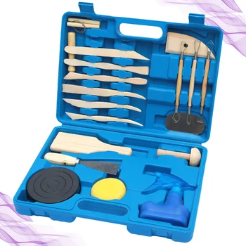 19Pcs Clay Sculpturing Tool Kit Claying Tools Clay Figurine Instruments (Light Yellow and Blue)
19Pcs Clay Sculpturing Tool Kit Claying Tools Clay Figurine Instruments (Light Yellow and Blue)