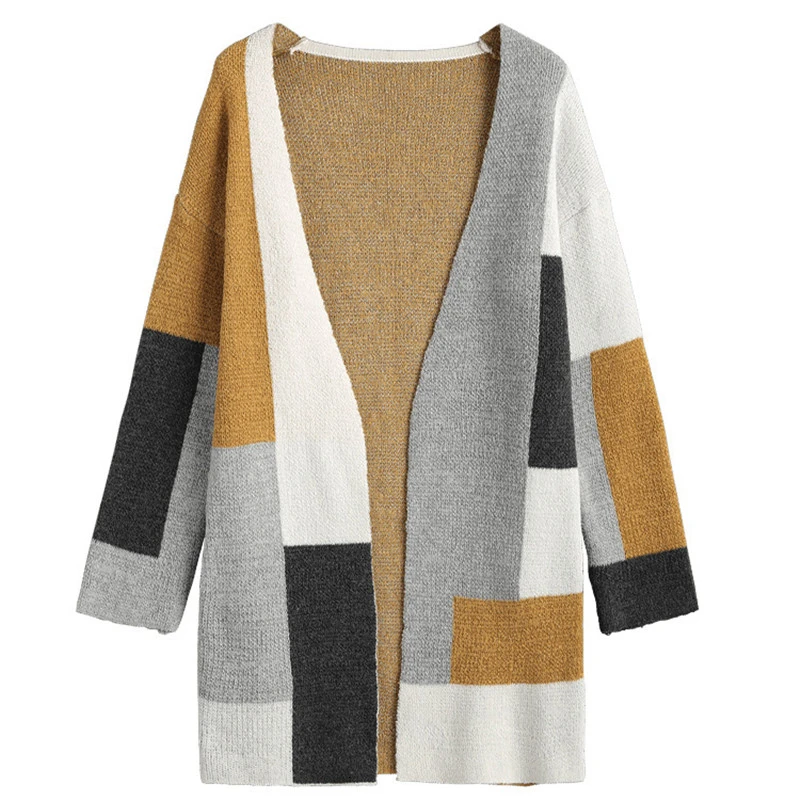Women Sweater Long Sleeve Patchwork Knitting Cardigan Sweater Casual Soft And Warm Sweater 2020 New Spring Autumn
Women Sweater Long Sleeve Patchwork Knitting Cardigan Sweater Casual Soft And Warm Sweater 2020 New Spring Autumn