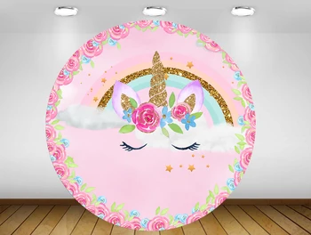 Circular Round Panel Backdrop Circle Background Pink Gold Unicorn Themed Birthday Party Decor Baby Shower Polyester Fabric Vinyl
Circular Round Panel Backdrop Circle Background Pink Gold Unicorn Themed Birthday Party Decor Baby Shower Polyester Fabric Vinyl